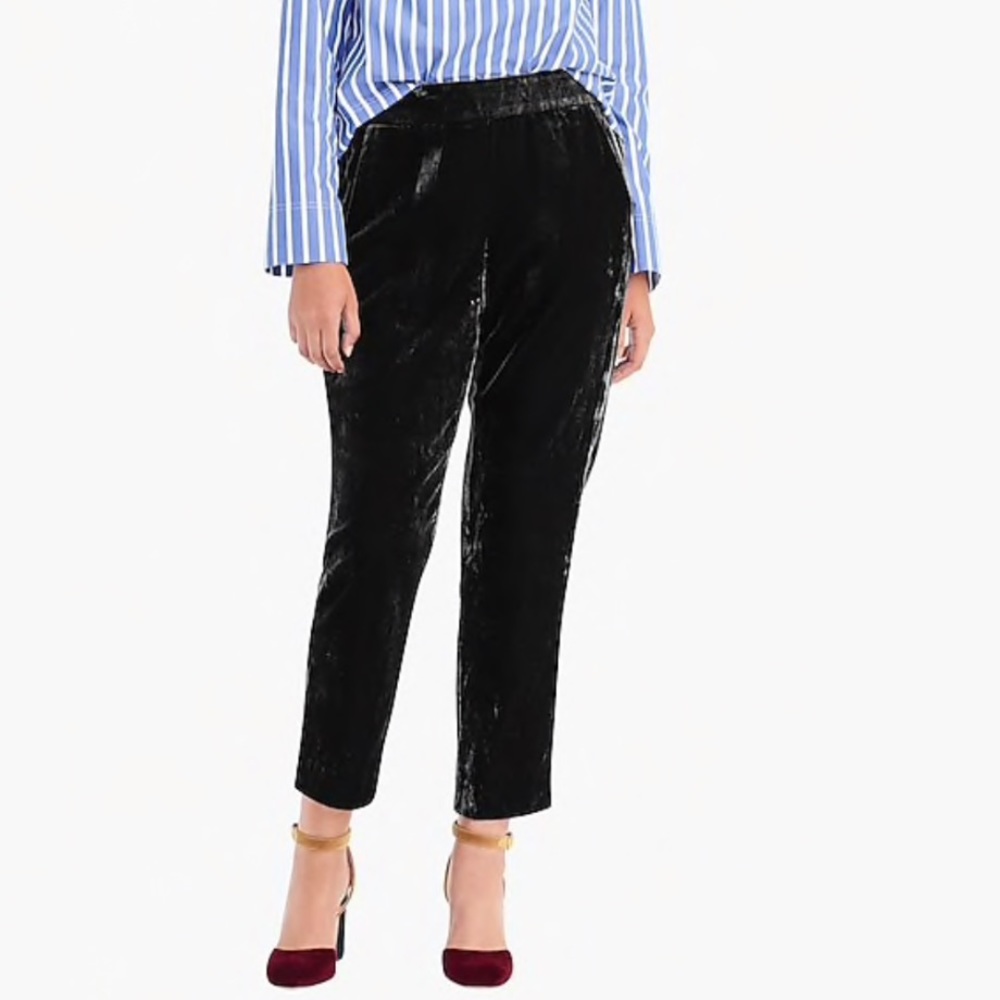 J.Crew Velvet Pull-On Easy Pant